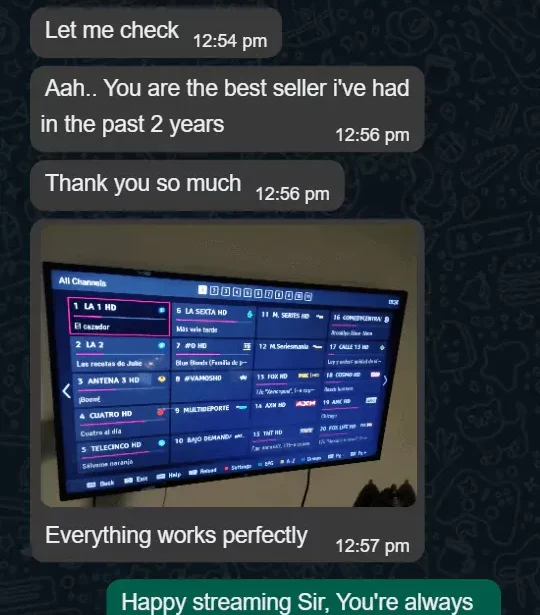 Customer TV photo: channel guide — best seller in 2 years, everything works perfectly